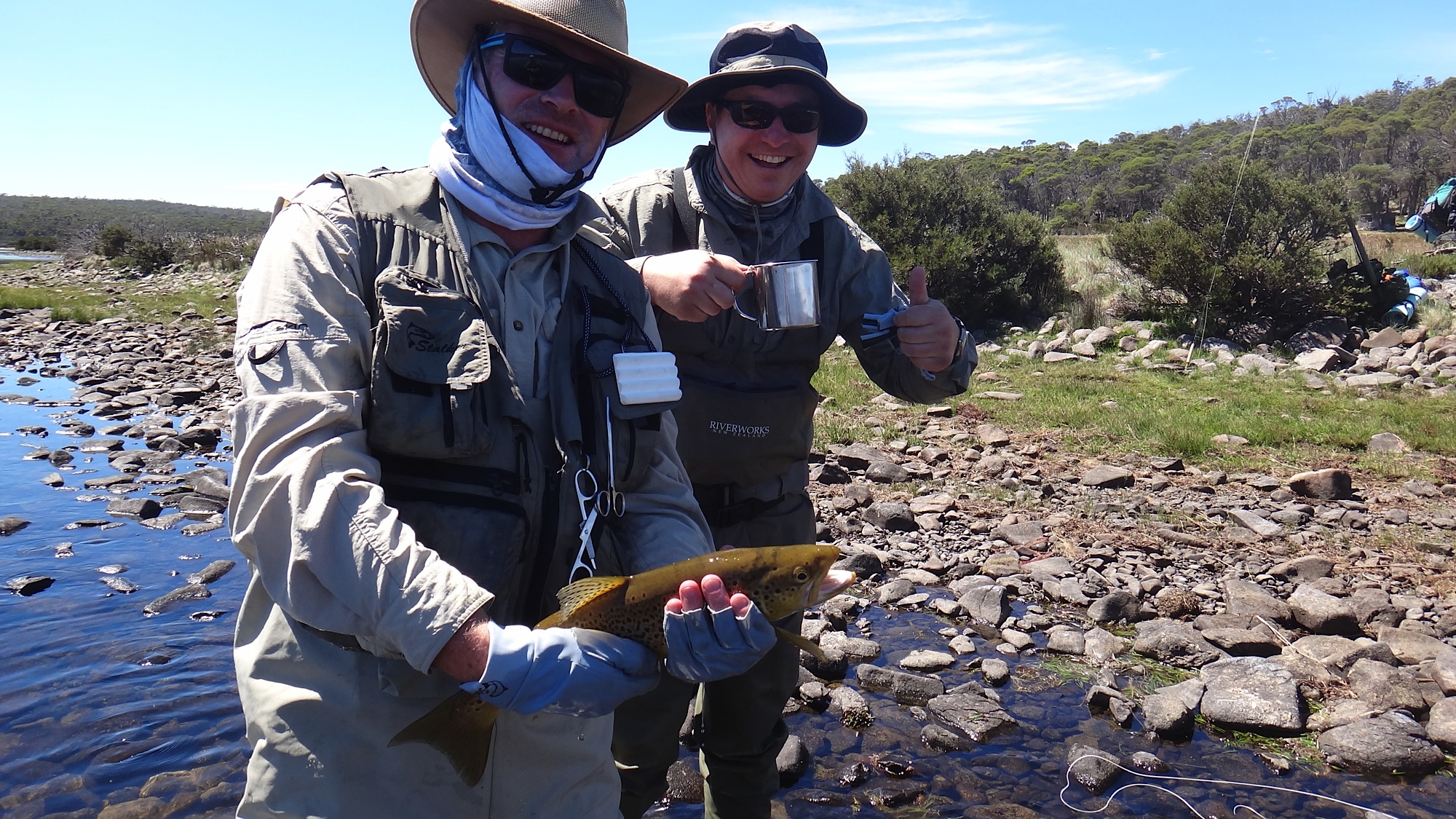 George lands one at Lake Fergus